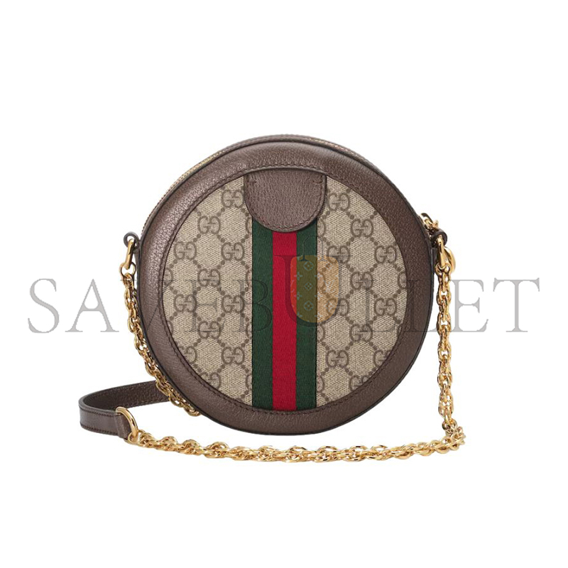 GUCCI OPHIDIA MINI ROUND SHOULDER BAG ‎550618 (18*18*4.5cm)